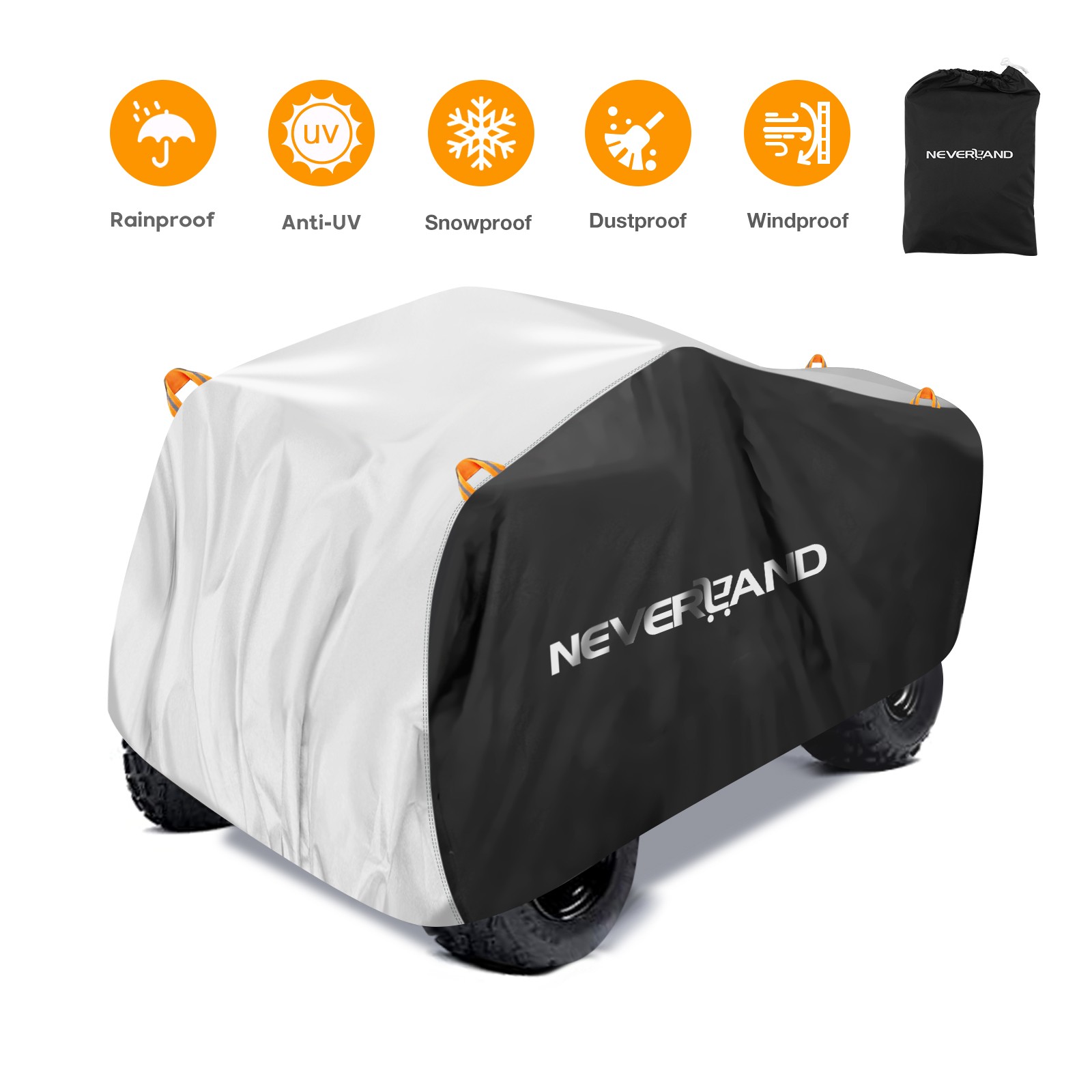 NEVERLAND ATV Cover XL Quad Bike Cover Heavy Duty Anti-UV Waterproof Protection