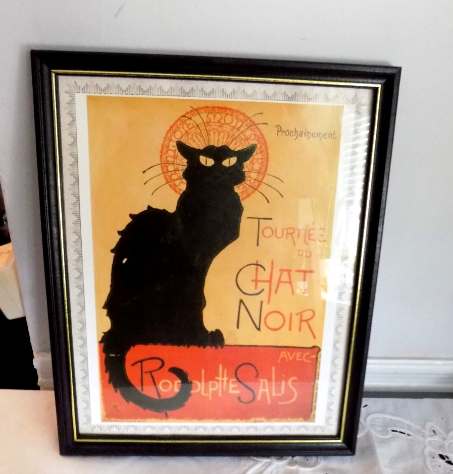 Vintage French Tournee Du Chat Noir Rudolphe Salis Framed 12 x 17 Art Print Vintage French Tournee Du Chat Noir Rudolphe Salis Framed 12 x 17 Art Print