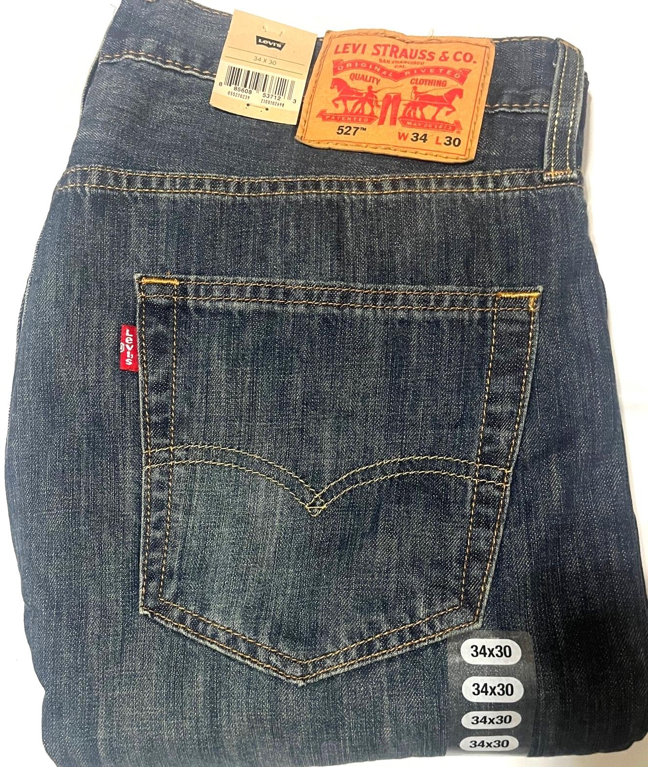 NWT MEN LEVI’S 527 239 SLIM BOOTCUT  100% COTN BELOW WAIST BLUE JEANS PANT DENIM
