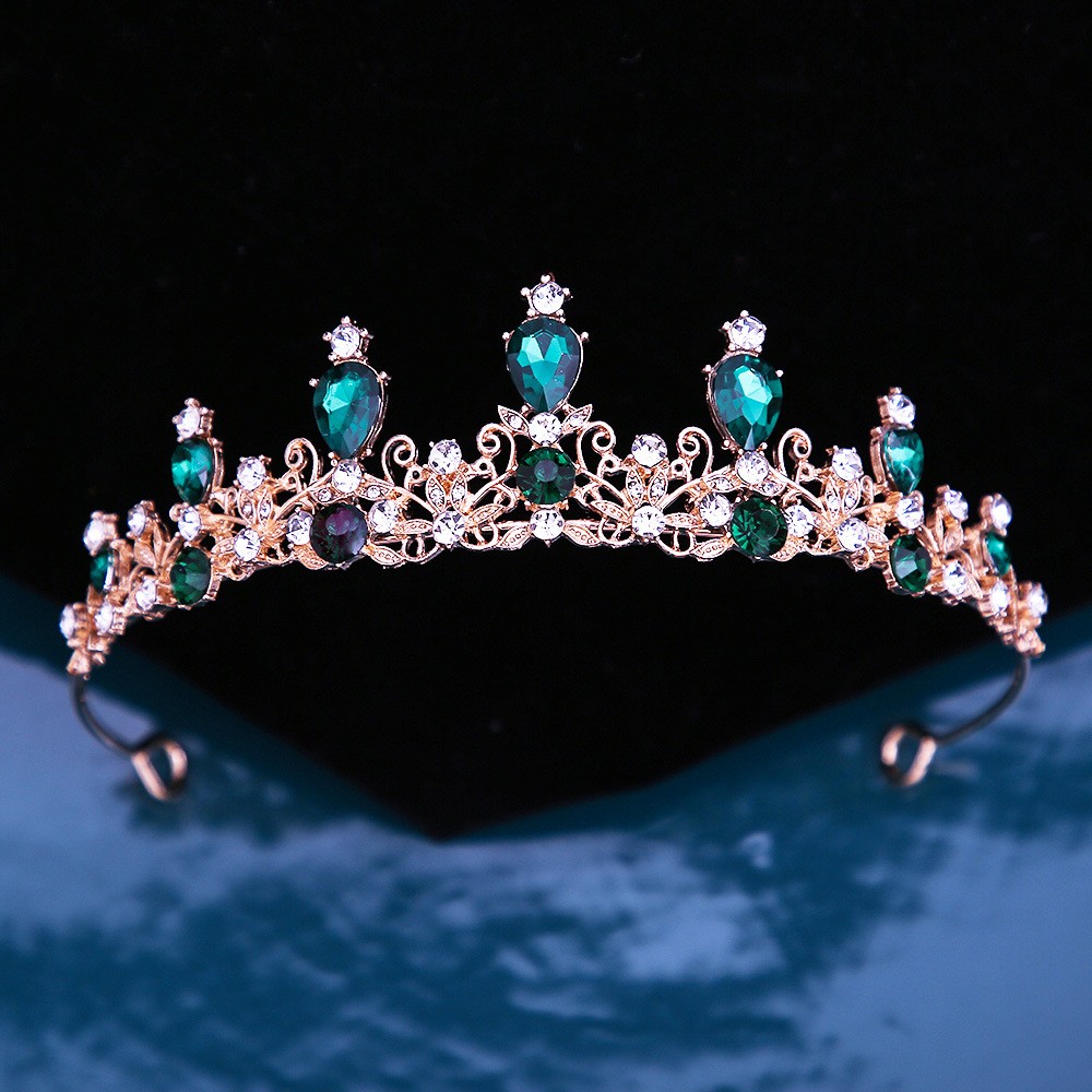 Elegant European Bridal Crown Headband Baroque Wedding Crown Crystal Accessories