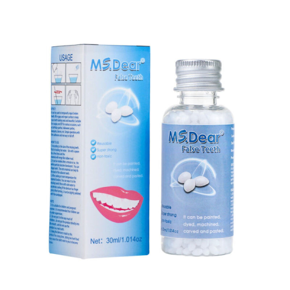30ml Tooth Repair Beads Granules,Temporary Moldable Dental Pellets, False Teeth