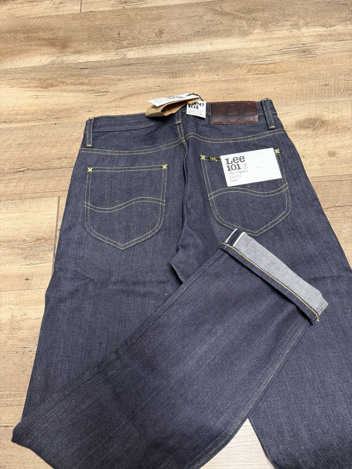 LEE 101 Z The Original Zip Fly Indigo Selvedge Jeans Size 30x34 Made In Italy LEE 101 Z The Original Zip Fly Indigo Selvedge Jeans Size 30x34 Made In Italy