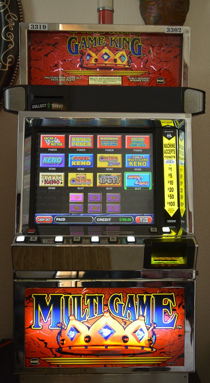 Cleopatra, 20 Card Keno, Caveman Keno type Game King with many other games Cleopatra, 20 Card Keno, Caveman Keno type Game King with many other games