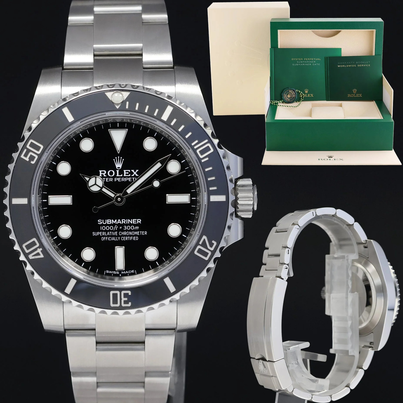 2017 MINT Rolex 114060LN Submariner No-Date Steel Black Ceramic 40mm Watch Box 2017 MINT Rolex 114060LN Submariner No-Date Steel Black Ceramic 40mm Watch Box