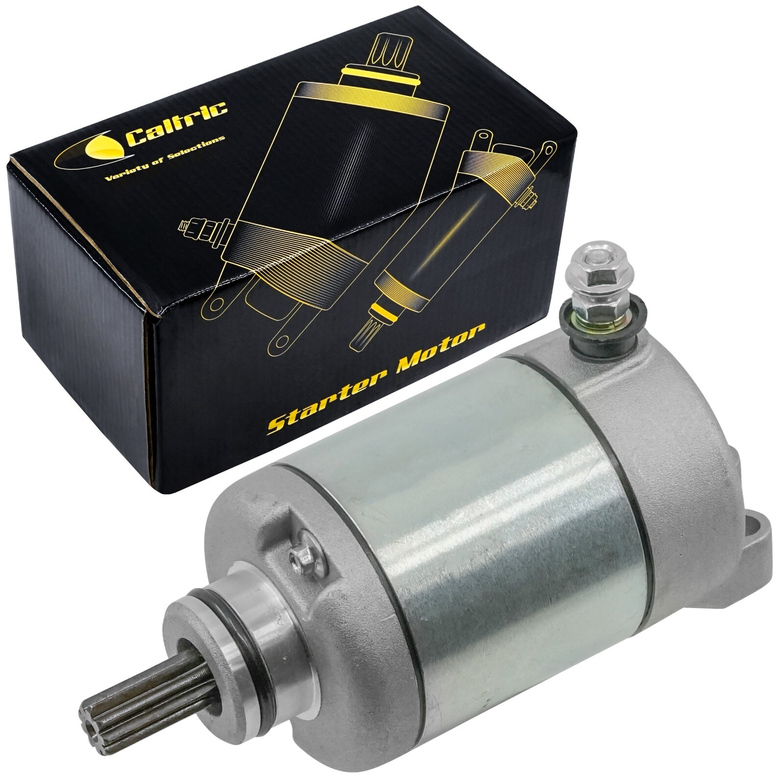 Caltric 2C0-81890-00-00 Starter Motor For Yamaha 2006-2020 Motorcycle CW 12 V