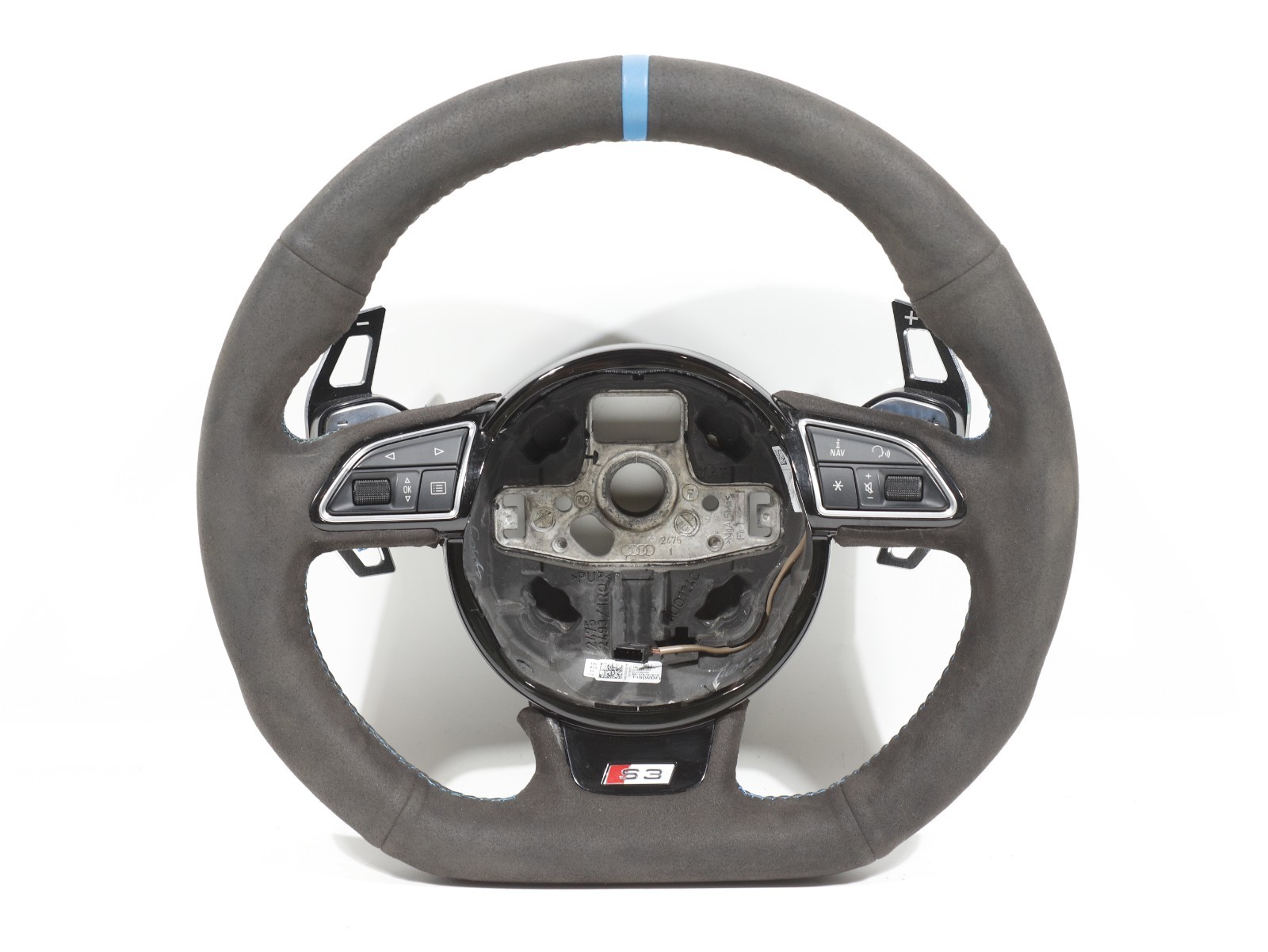 15-20 Audi S3 A3 Custom Alcantara Flat Bottom Steering Wheel Paddle Shifters OEM 15-20 Audi S3 A3 Custom Alcantara Flat Bottom Steering Wheel Paddle Shifters OEM