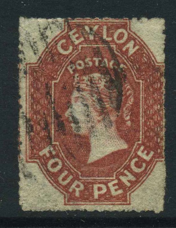 Ceylon 1861-4 4d SG30a used Cat £160 Ceylon 1861-4 4d SG30a used Cat £160