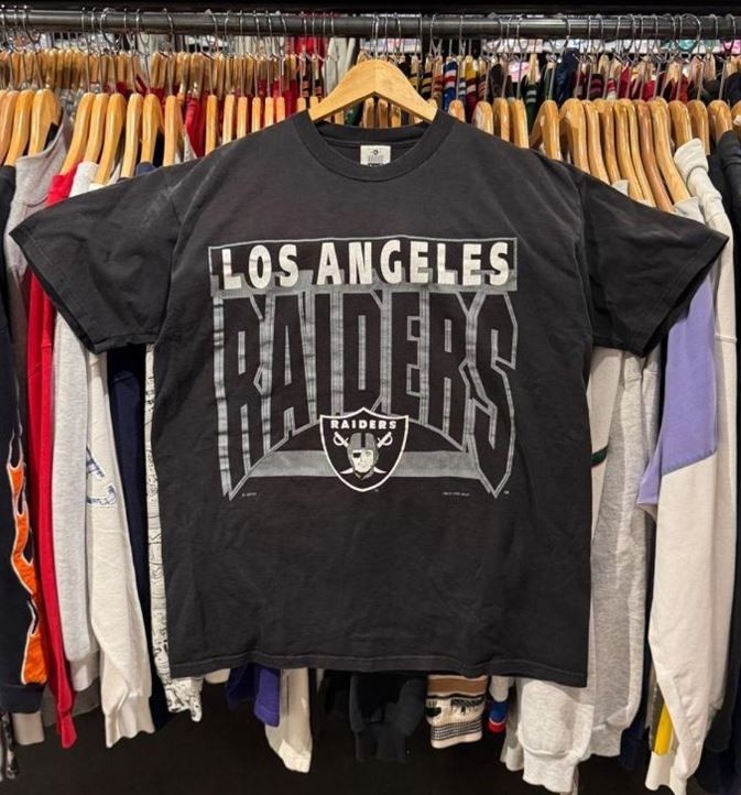 1993 Remake Los Angeles Raiders NFL Black Short Sleeve T Shirt HN8569