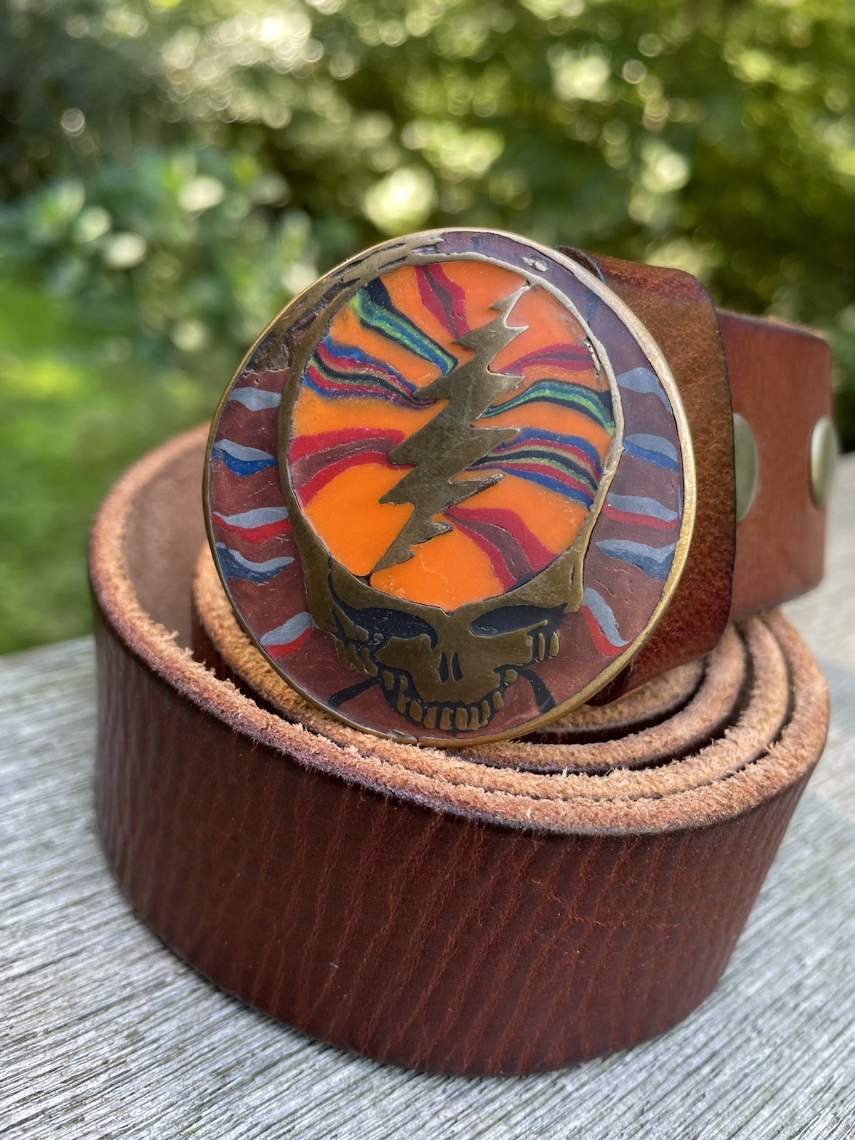 Vintage GRATEFUL DEAD Bob Epstein Pan Galactic Brass Belt Buckle VERY RARE Vintage GRATEFUL DEAD Bob Epstein Pan Galactic Brass Belt Buckle VERY RARE