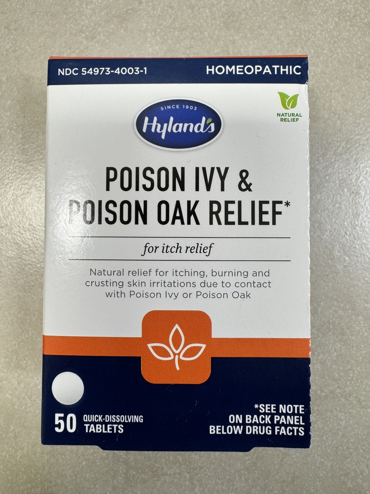 Hyland's Poison Ivy & Poison Oak Relief 50 Quick Dissolving Tablets Hyland's Poison Ivy & Poison Oak Relief 50 Quick Dissolving Tablets