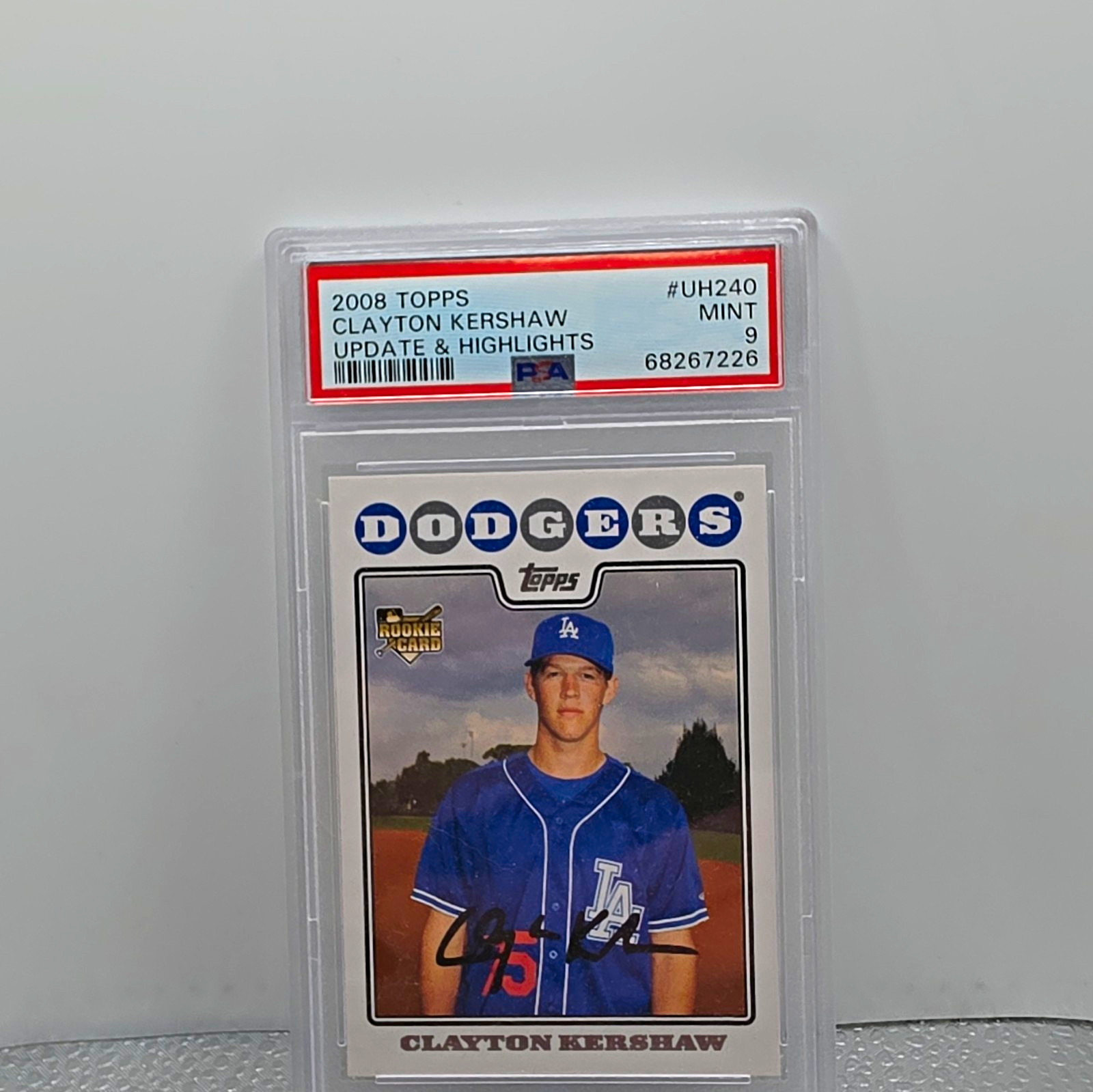 Topps 2008 Updates & Highlights #UH240 Clayton Kershaw Dodgers RC PSA 9