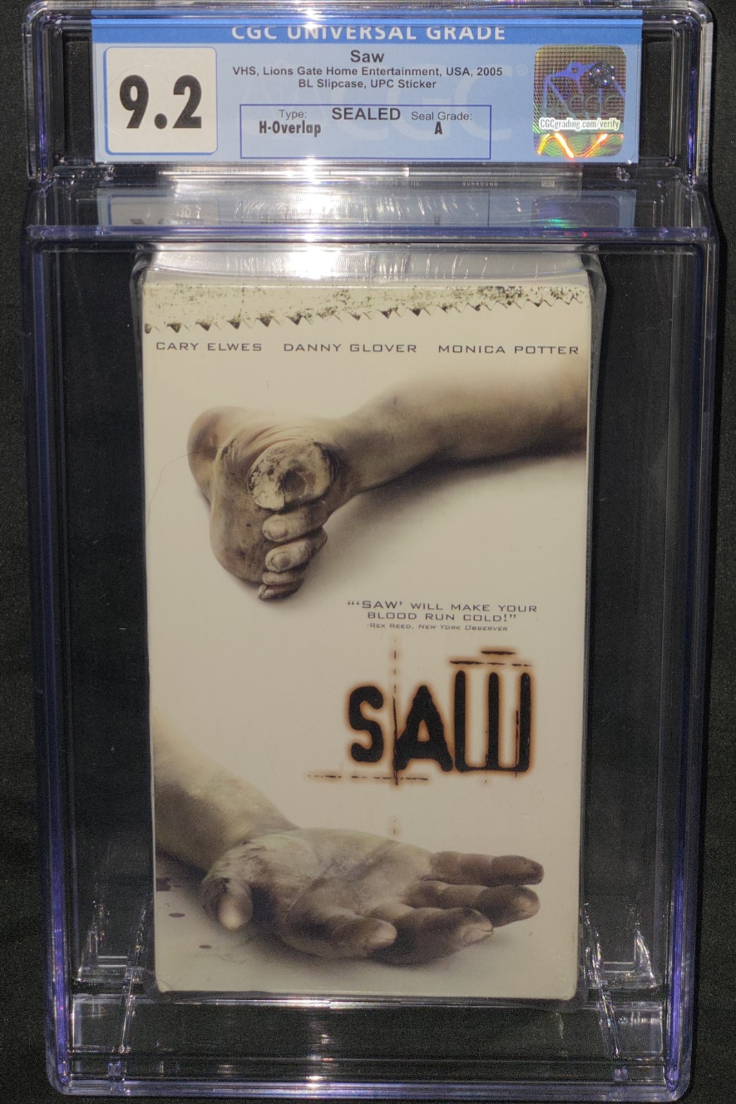 SAW VHS 2005 Lions Gate Factory Sealed CGC 9.2 A Graded Horror Movie Rare Late SAW VHS 2005 Lions Gate Factory Sealed CGC 9.2 A Graded Horror Movie Rare Late