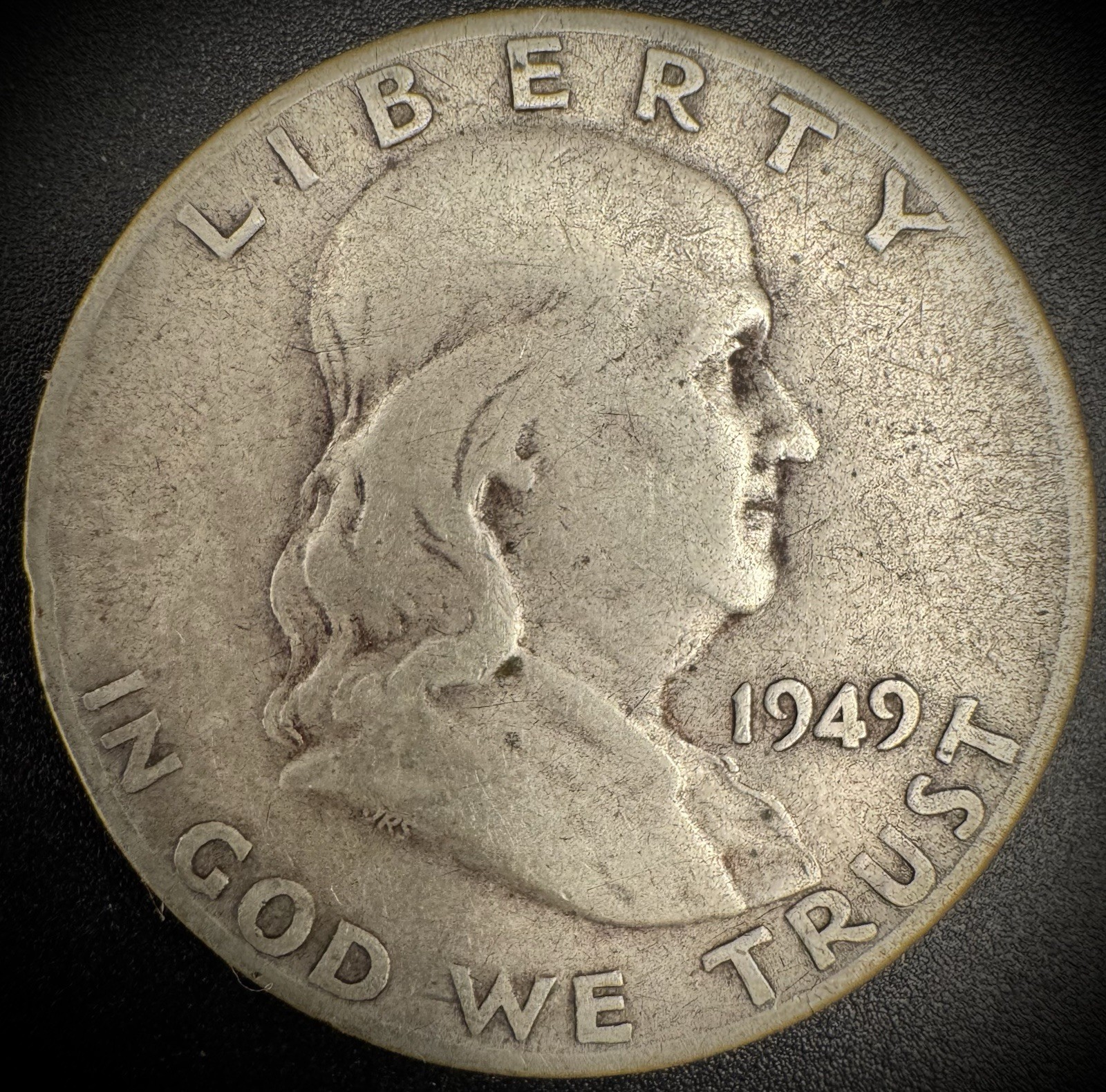 1949-S Franklin Half Dollar 90% Fine Silver Coin #1 1949-S Franklin Half Dollar 90% Fine Silver Coin #1