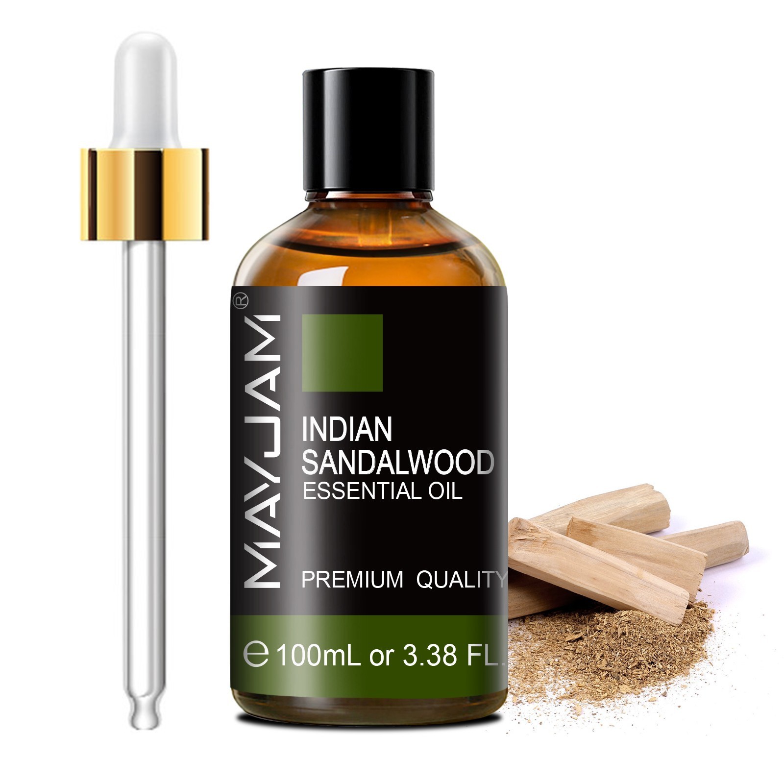 MAYJAM 3.38 oz Indian Sandalwood Essential Oil Pure & Natural Therapeutic Grade