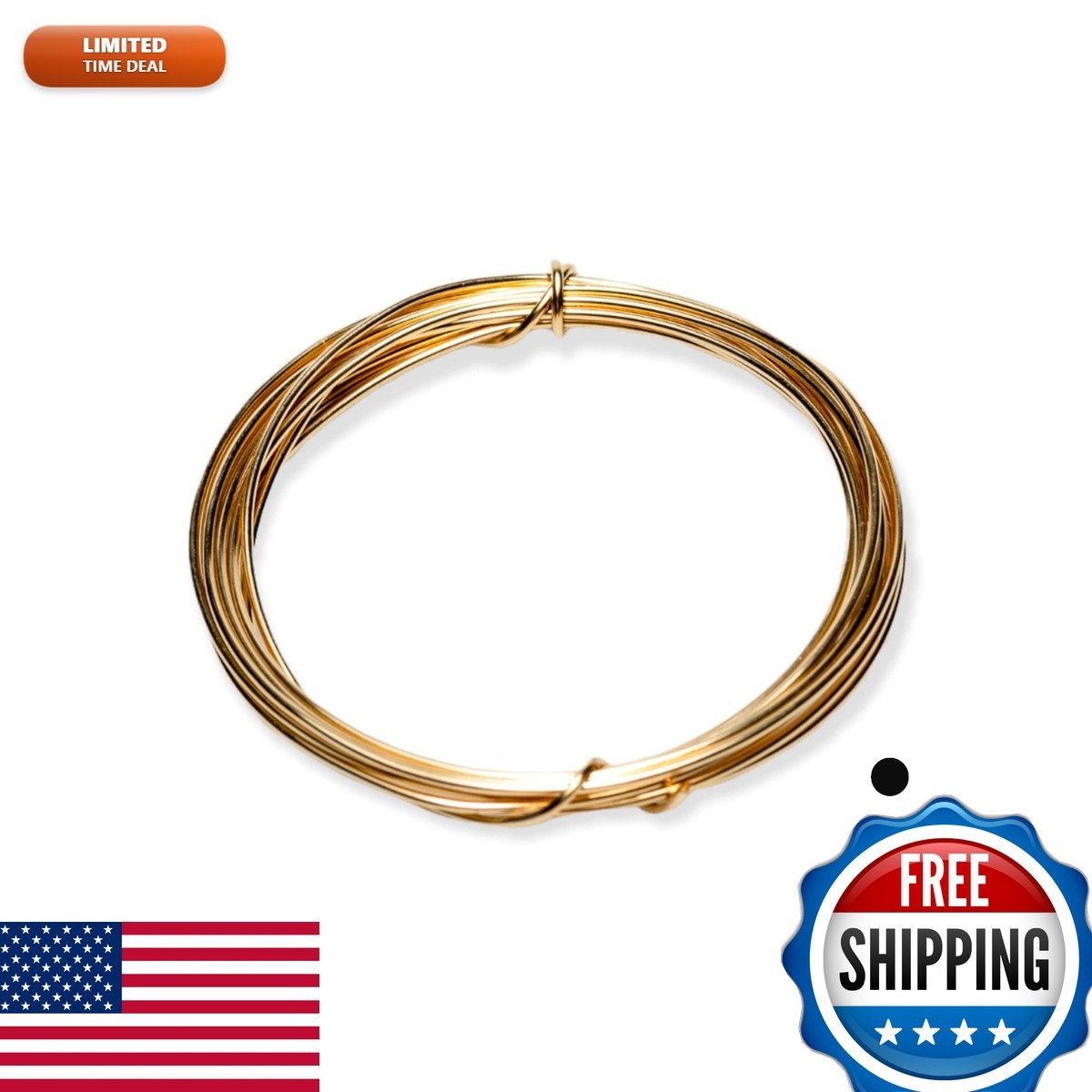 14/20 Yellow Gold Filled Wire 26 Gauge Round Dead Soft 15FT CRAFT WIRE 14/20 Yellow Gold Filled Wire 26 Gauge Round Dead Soft 15FT CRAFT WIRE