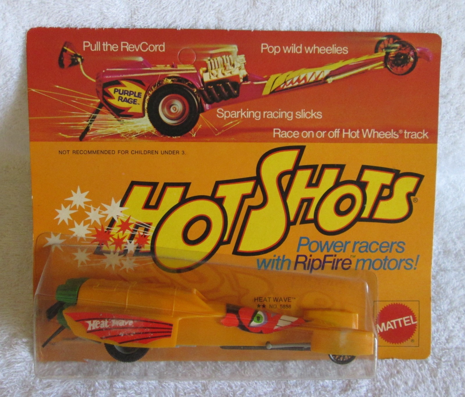 1971 Mattel Hot Shots Heat Wave Blister Pack MOC MIP Number 5858 Unpunched Card