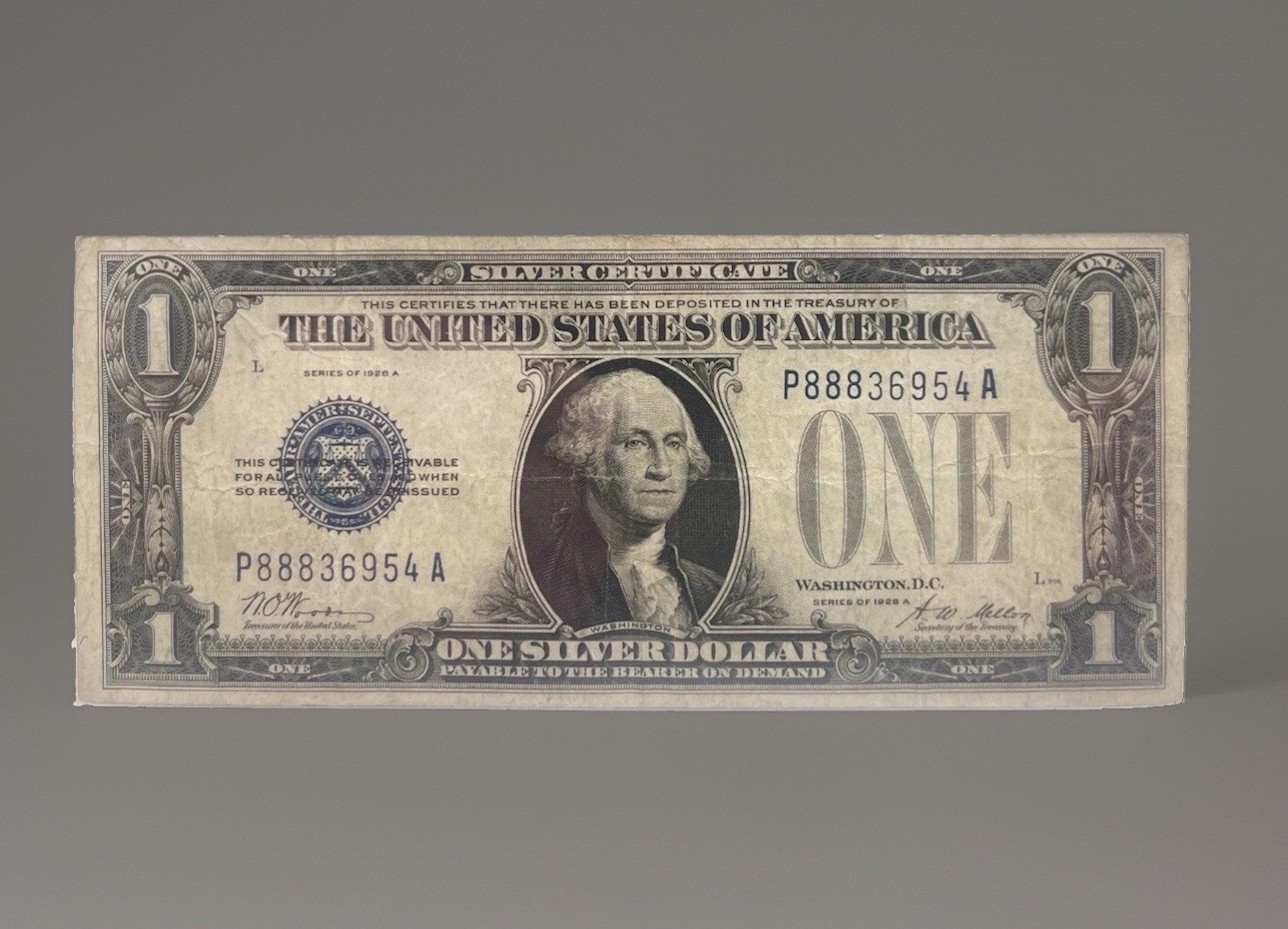 1928A $1 Silver Certificate Blue Seal \