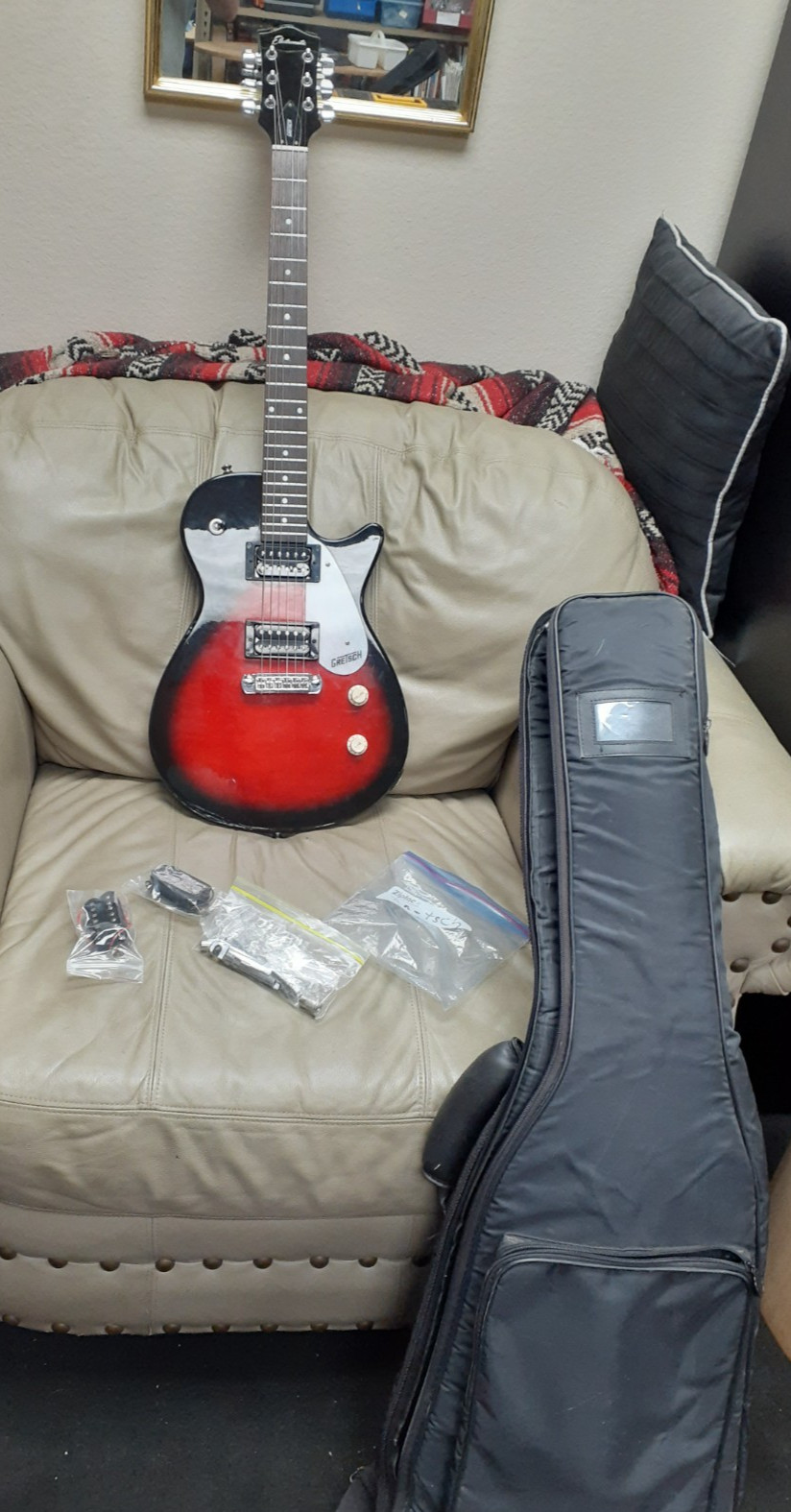 Vintage Gretsch Electromatic Junior Jet LP Style Guitar ENHANCED & Gig Bag