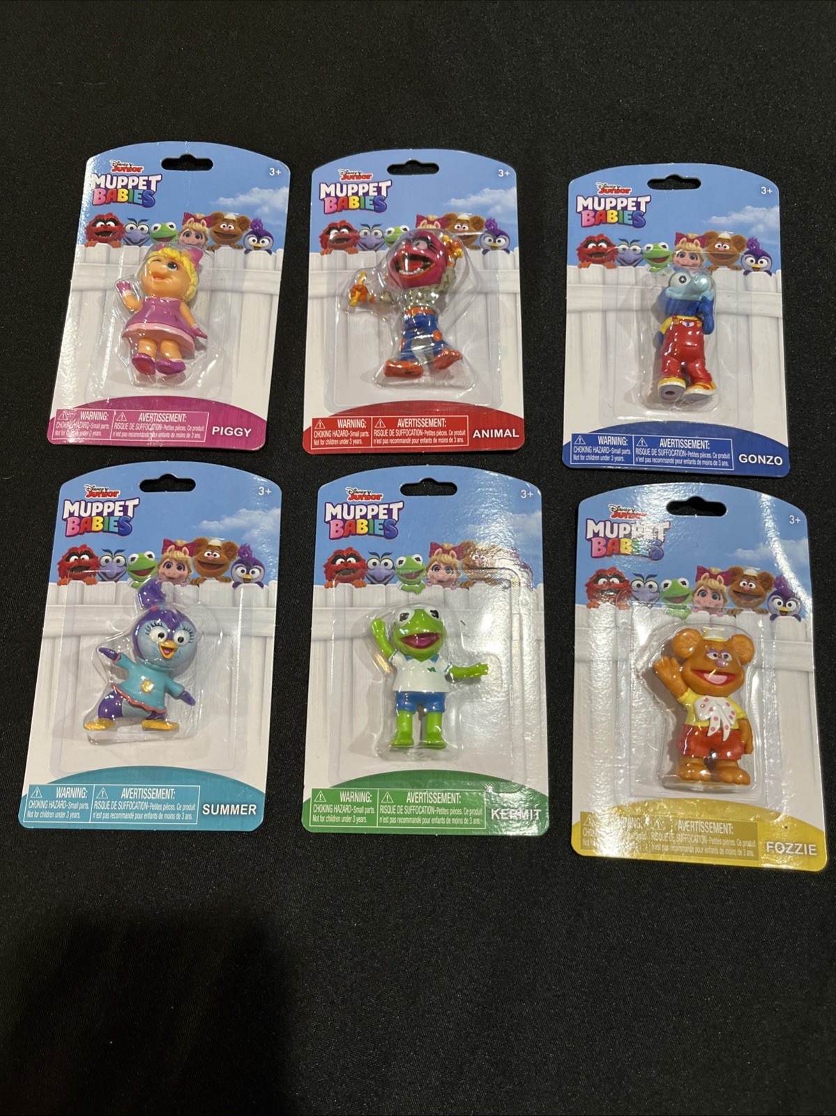 LOT OF 6 NEW DISNEY JUNIOR MUPPET BABIES KERMIT GONZO FOZZIE PIGGY SUMMER ANIMAL