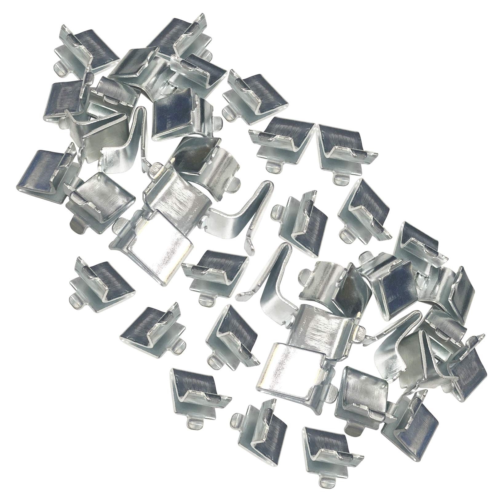 Bueyfolt Adjustable Steel Pilaster Shelf Support Clips 40 Pieces