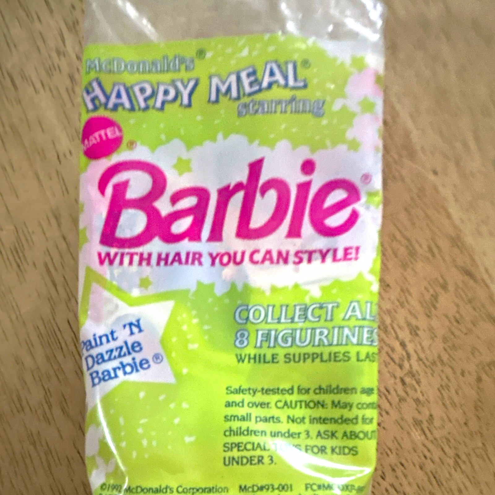 Mattel Barbie Paint \'N Dazzle Figure McDonald\'s Happy Meal Vintage 1992