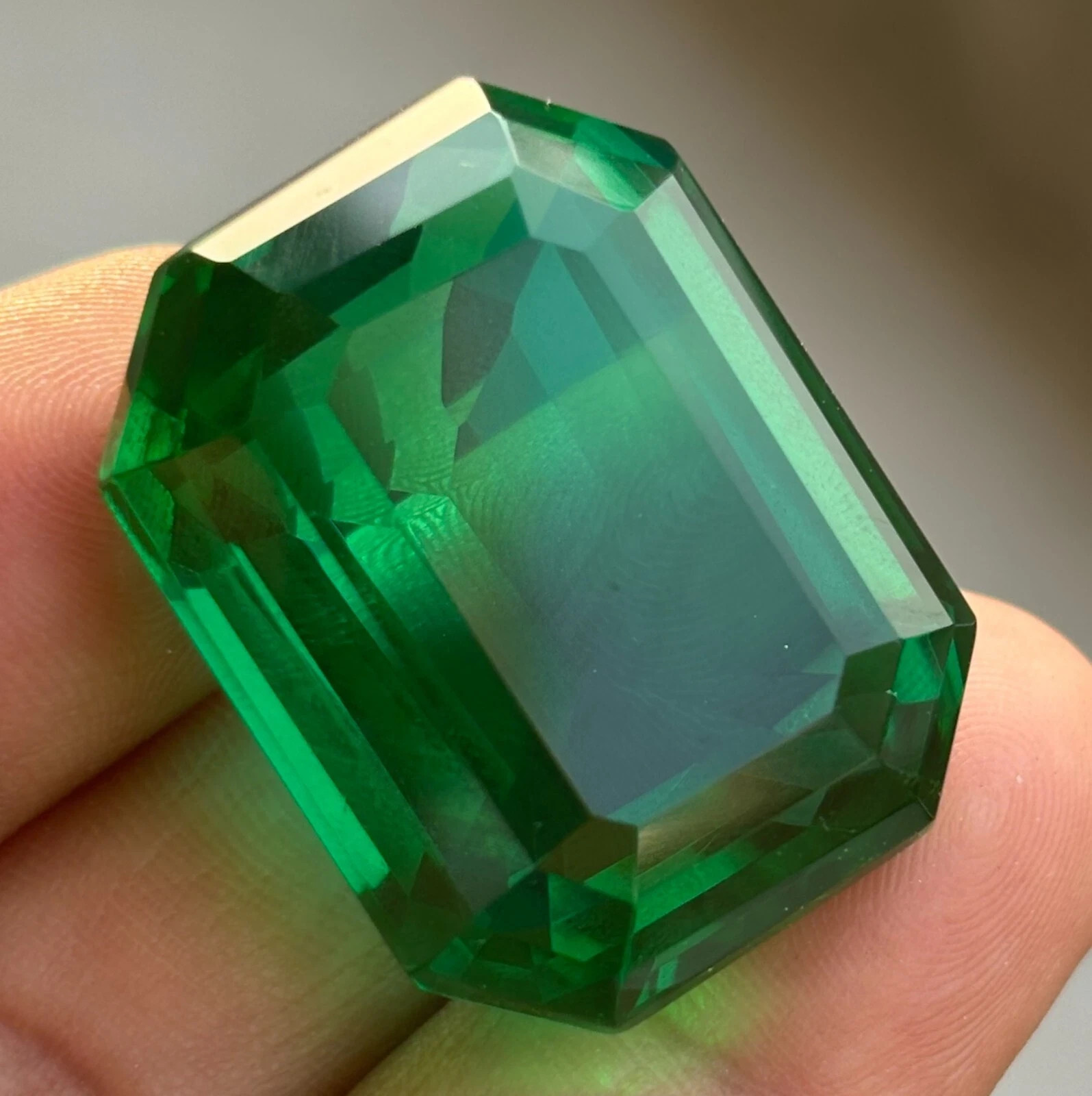 98 Ct Natural Green Emerald Emerald Cut CERTIFIED Colombian Loose Gemstone 6LGG