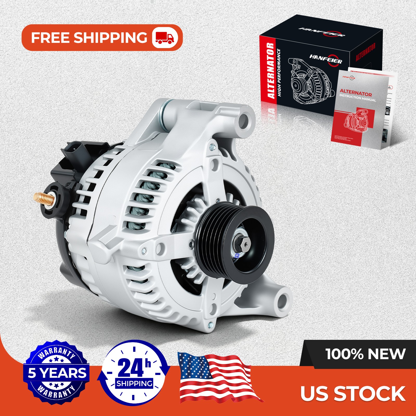 11584N Alternator for Jeep Wrangler 2012 2013 2014-2018 Wrangler JK V6 3.6L