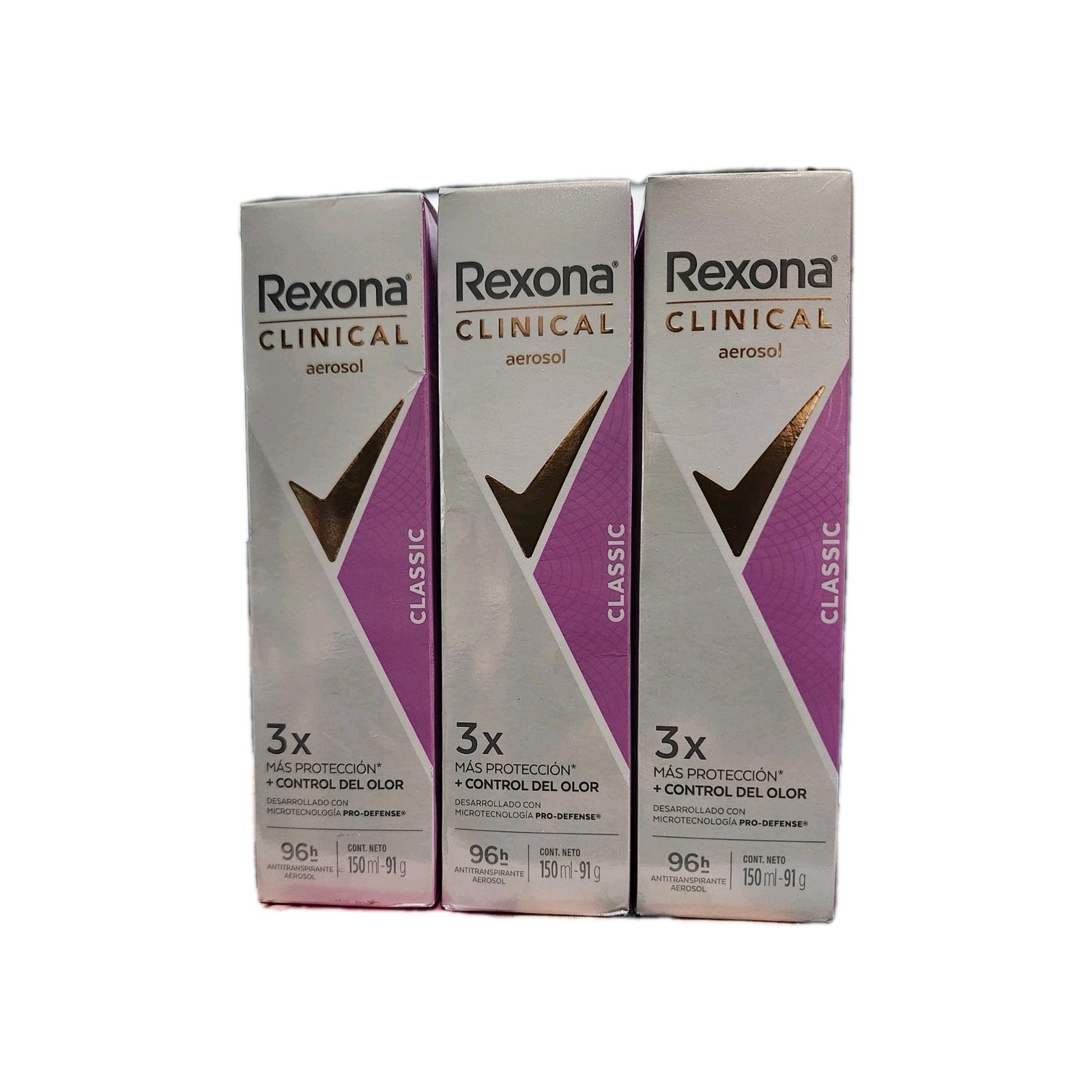 Rexona 3pk clinical expert classic antiperspirant spray for women 150 ml each Rexona 3pk clinical expert classic antiperspirant spray for women 150 ml each