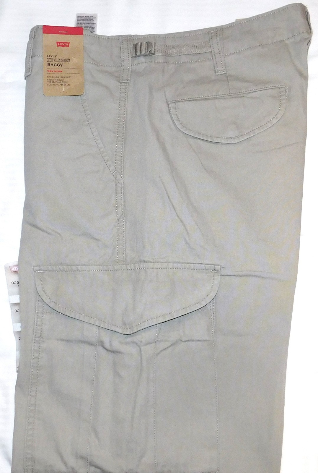Levis Jeans XX Cargo Baggy Pants Midrise Baggy thru Seat & Thigh Vintage Khaki Levis Jeans XX Cargo Baggy Pants Midrise Baggy thru Seat & Thigh Vintage Khaki