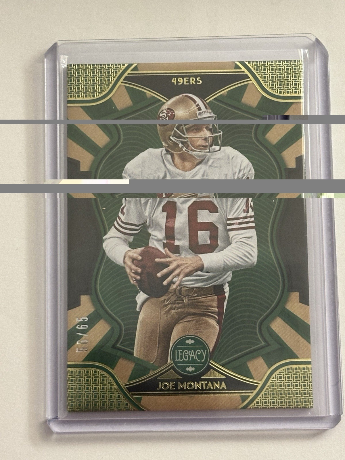 2022-23 Panini Legacy Joe Montana Dare to Tear /65 SSP Unripped 2022-23 Panini Legacy Joe Montana Dare to Tear /65 SSP Unripped