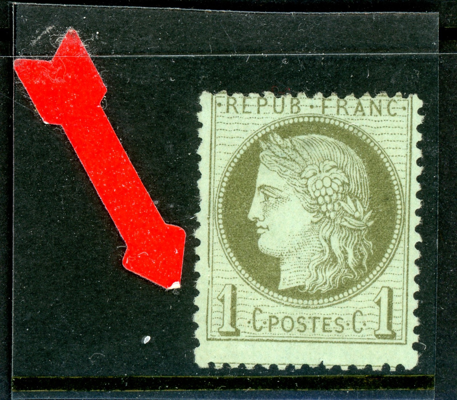 France 1870 1¢ Olive Green Scott #50 Mint A248 France 1870 1¢ Olive Green Scott #50 Mint A248