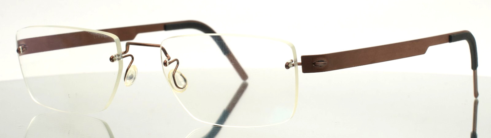 LINDBERG Spirit 2332 Col U12 Brown Unisex Rectangle Rimless Eyeglasses 52-19-140 LINDBERG Spirit 2332 Col U12 Brown Unisex Rectangle Rimless Eyeglasses 52-19-140