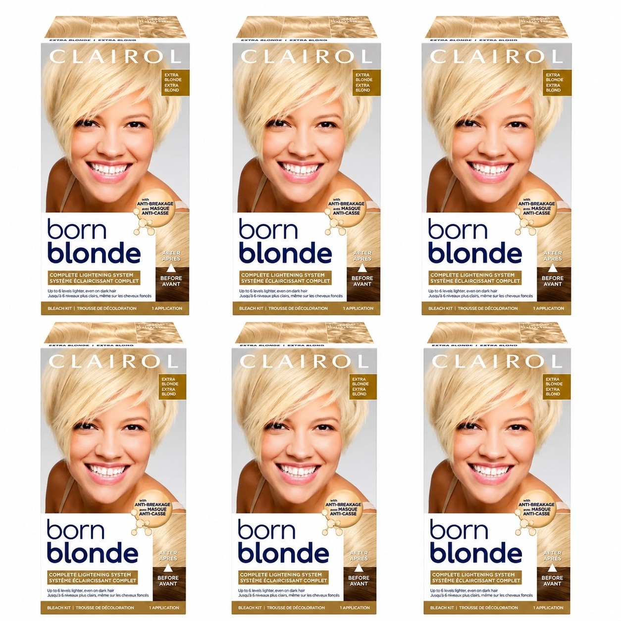 6-New NNE COTY HAIR Clairol Nice N Easy Born  Blonding Bleach Blonde Hai