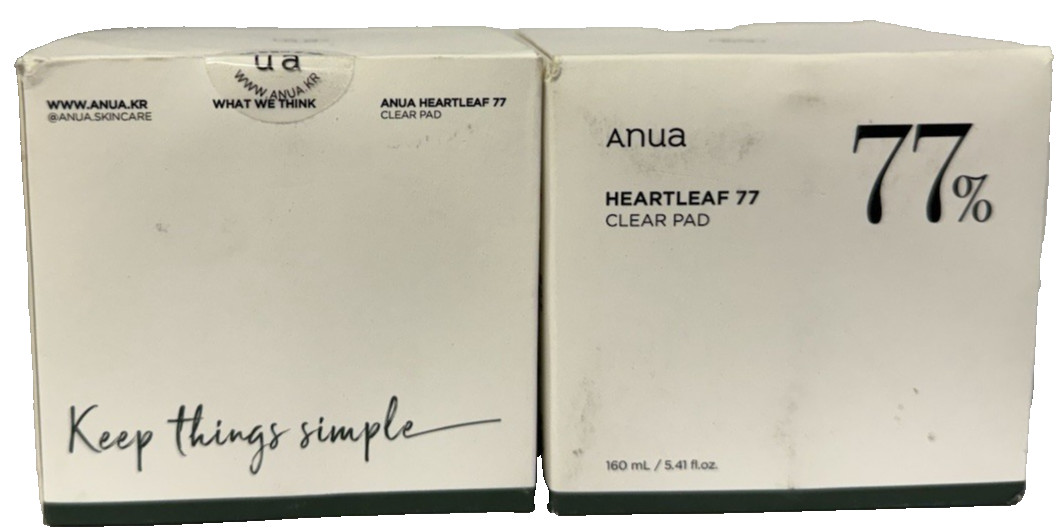 ANUA Heartleaf 77% Clear Pad 70 pads 160ml. USA. Exp 10/2026- 2 Pack ANUA Heartleaf 77% Clear Pad 70 pads 160ml. USA. Exp 10/2026- 2 Pack
