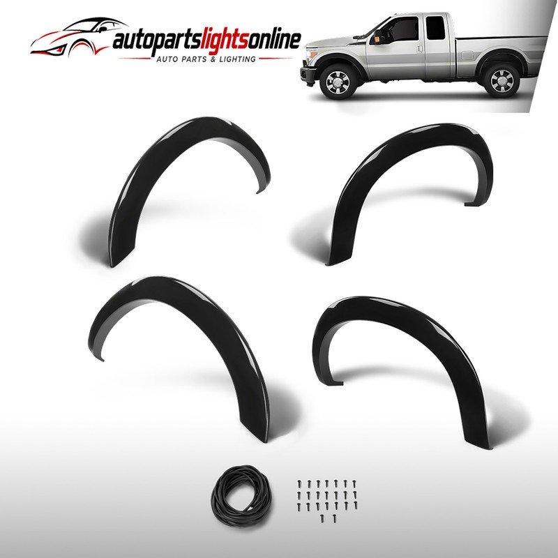 Fits 2011-2016 Ford F250 F350 Super Duty Factory Style Fender Flares 4PCS Black