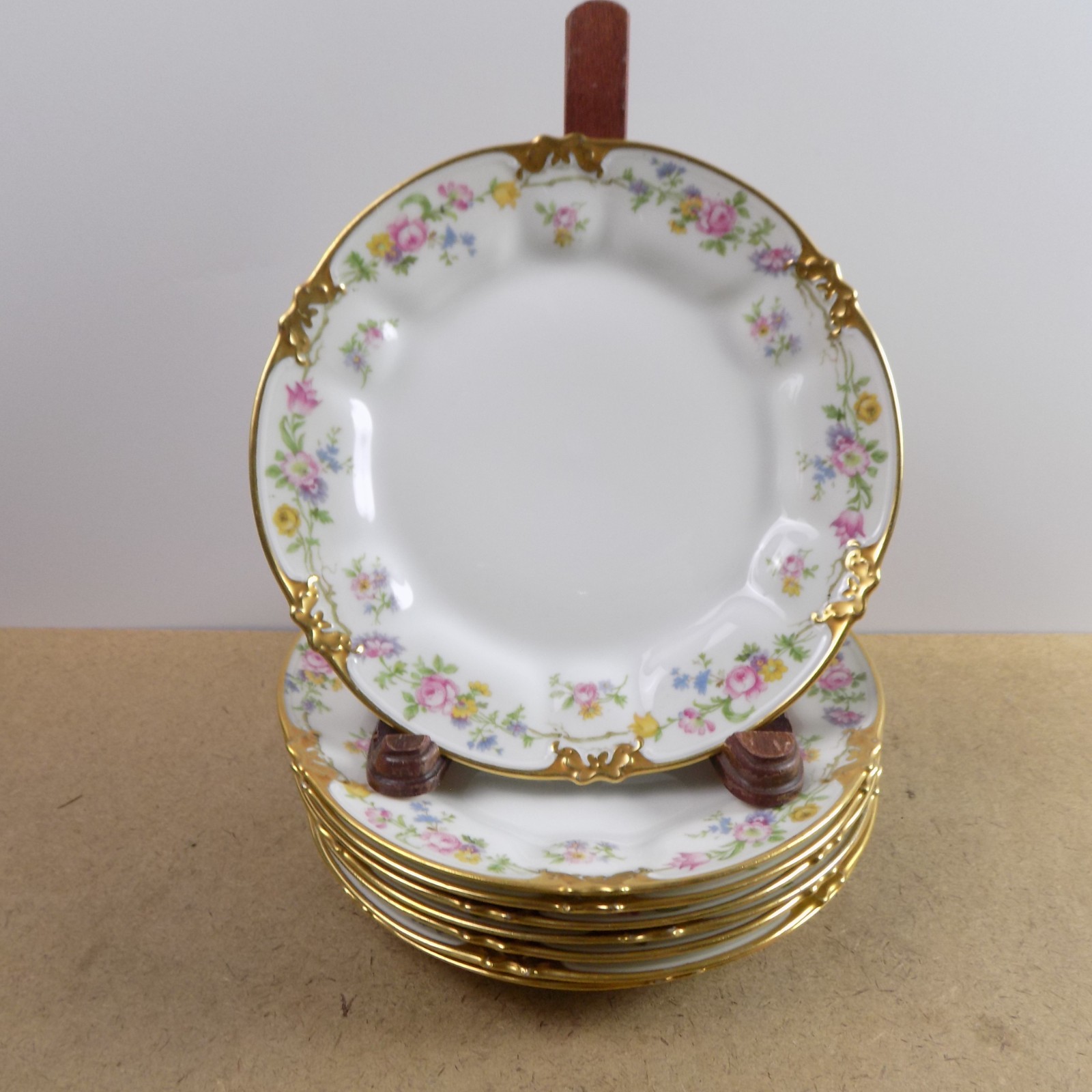 8 GDA Chas Field Haviland Limoges Porcelain Salad Plates 7.25 8 GDA Chas Field Haviland Limoges Porcelain Salad Plates 7.25