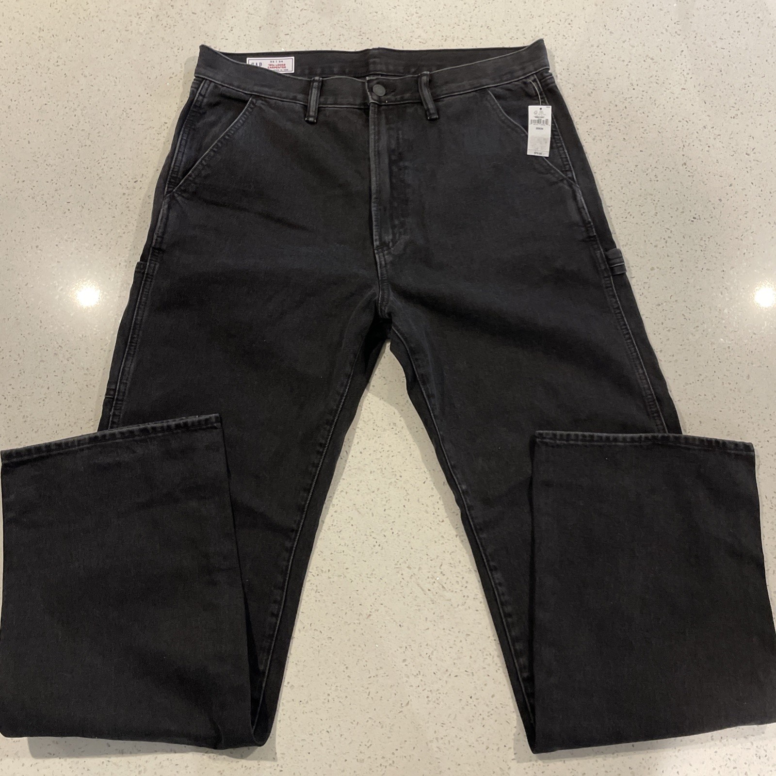 NWT Gap Men’s 90s loose carpenter pants  33/34  Black