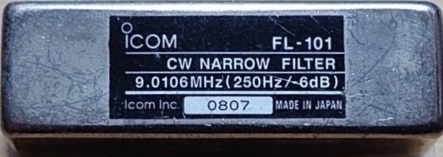 ICOM FL-101 CW Narrow Filter 9.0106MHz (250Hz/-6dB)  Clean Tested