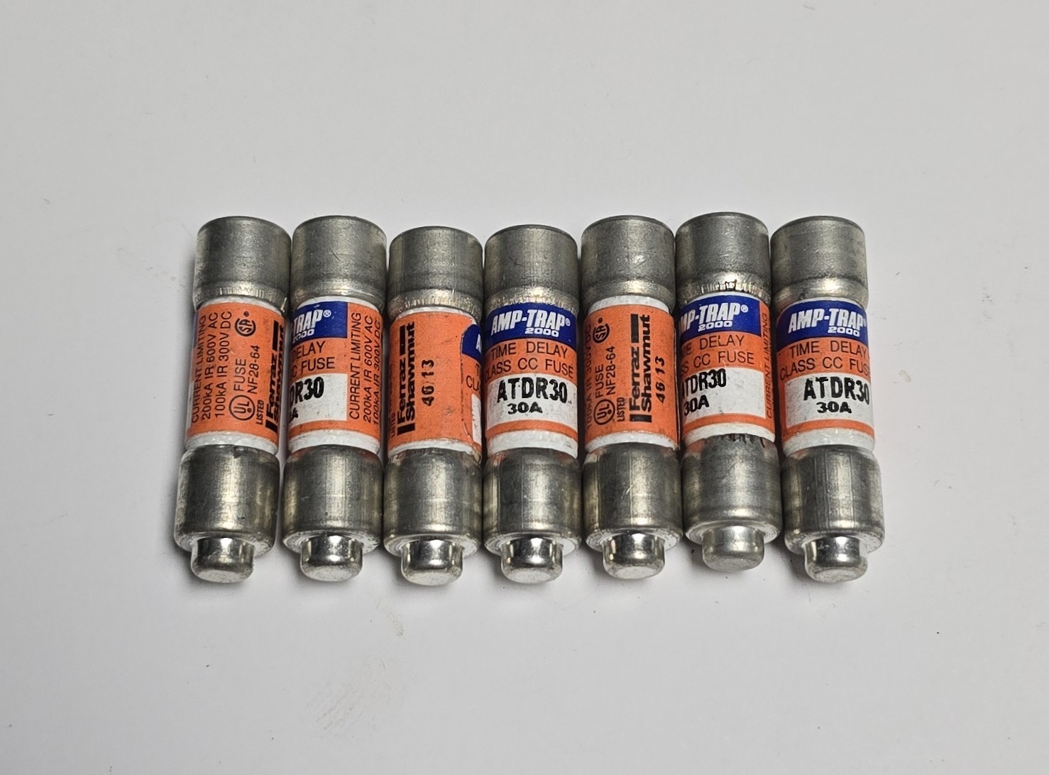 Mersen ATDR30 30A Class CC Time Delay Fuse Lot of 7 New Mersen ATDR30 30A Class CC Time Delay Fuse Lot of 7 New