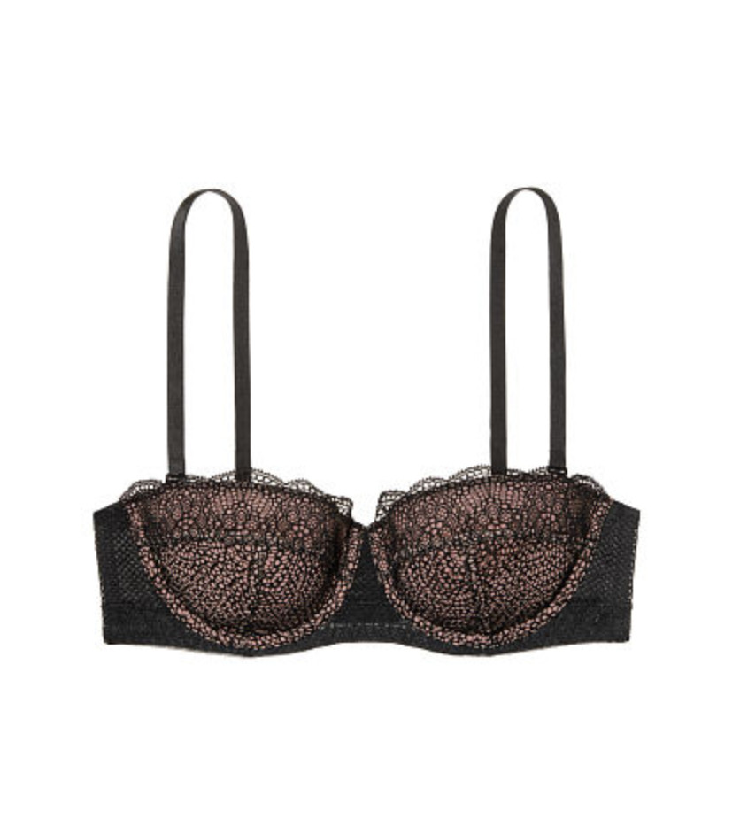 Victoris\'s Secret Very Sexy Balconet Bra Black Fishnet 36C NWT VS Bra