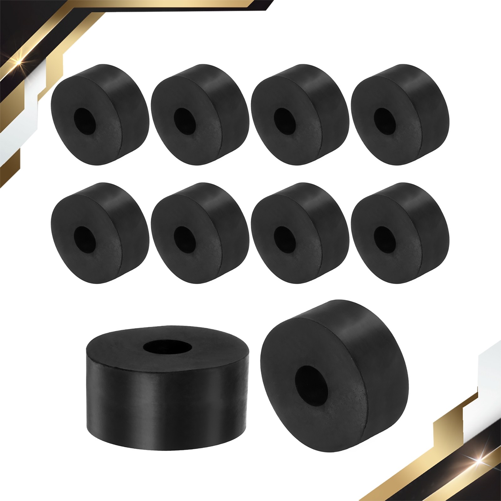 8sets Rubber Spacers 40mm OD x 12mm ID x 20mm Height Round Anti Vibration Spacer 8sets Rubber Spacers 40mm OD x 12mm ID x 20mm Height Round Anti Vibration Spacer