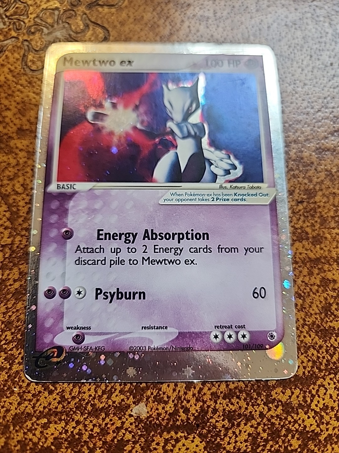 Nintendo Mewtwo ex Ultra Rare Holo 101/109 EX Ruby & Sapphire 100 HP Nintendo Mewtwo ex Ultra Rare Holo 101/109 EX Ruby & Sapphire 100 HP