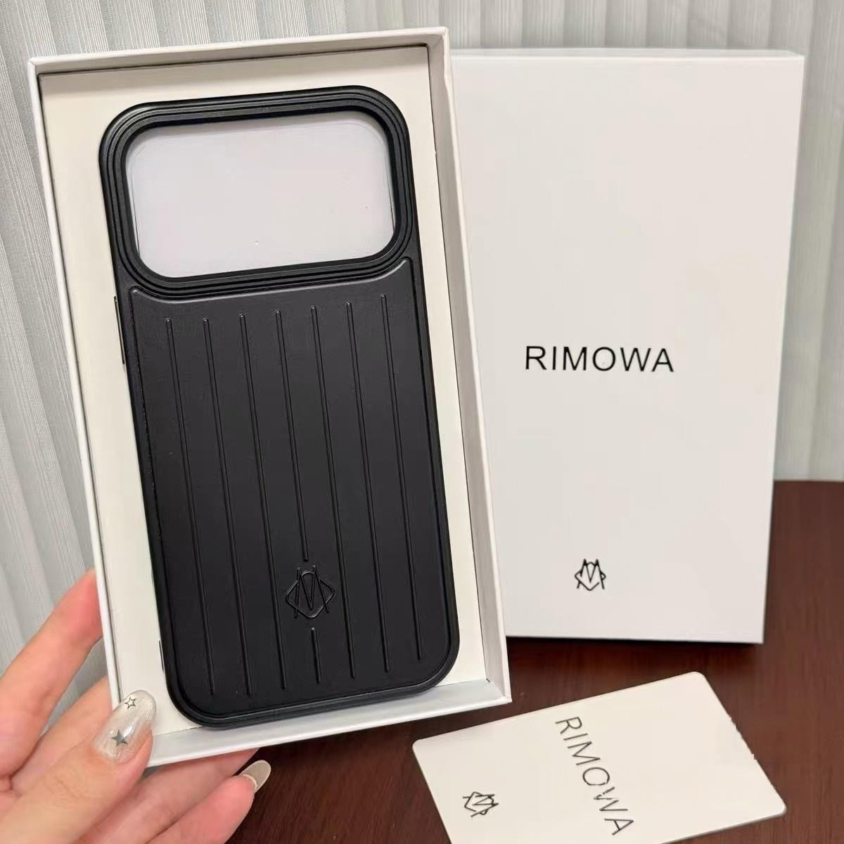 RIMOWA Case For iPhone 17 Pro Max Black Aluminum Cover Phone Case