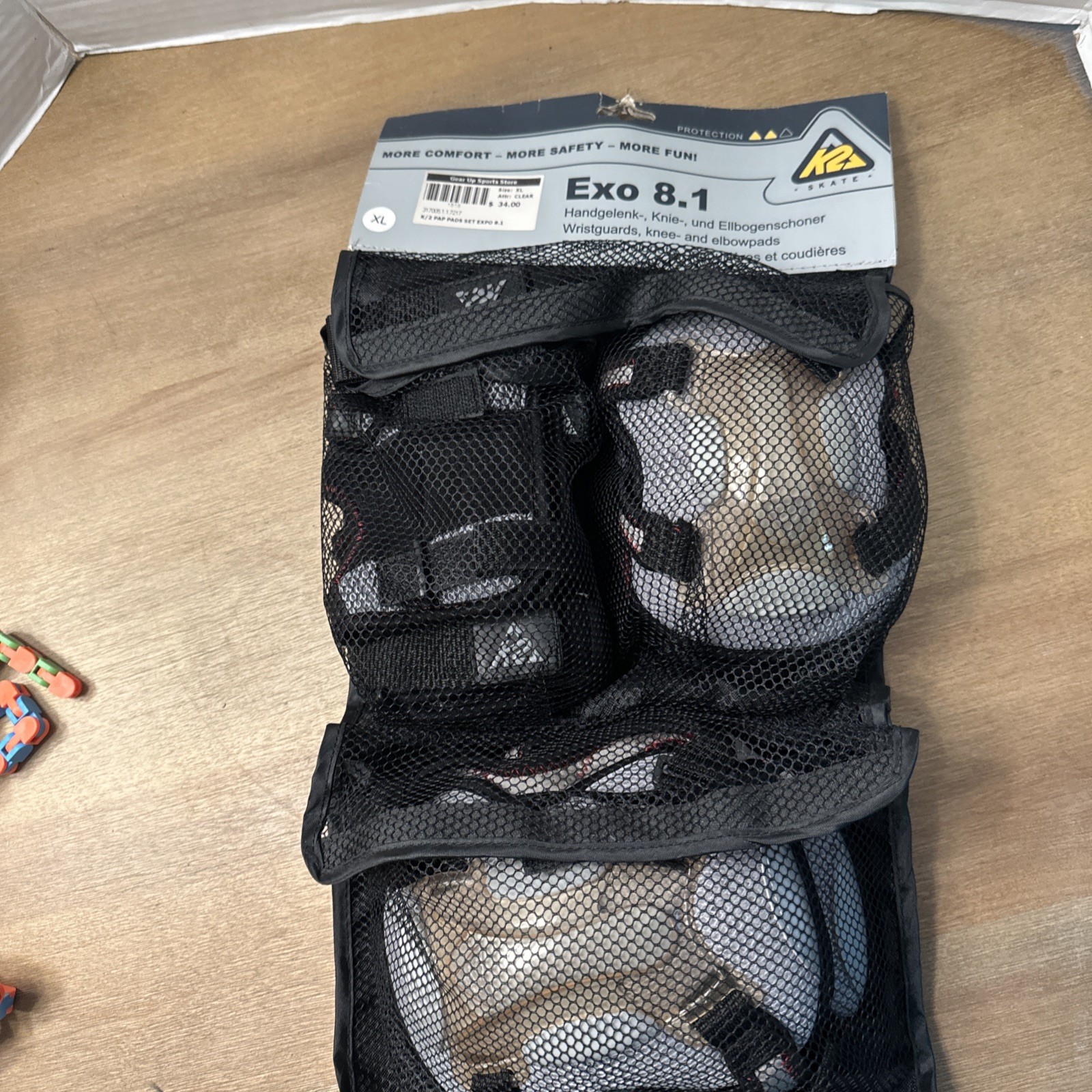 K2 EXO Skate Protection 6 Piece Pad Set - Adult Size XL - Black K2 EXO Skate Protection 6 Piece Pad Set - Adult Size XL - Black