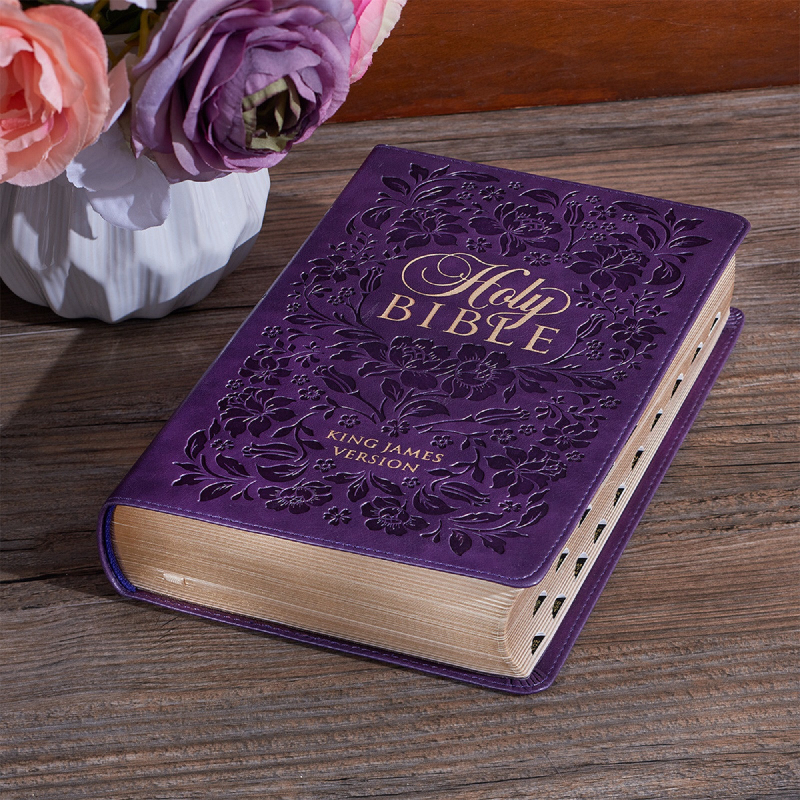 KJV Bible Giant Print 14 Point Purple Thumb Index BRAND NEW in Shrink Wrap