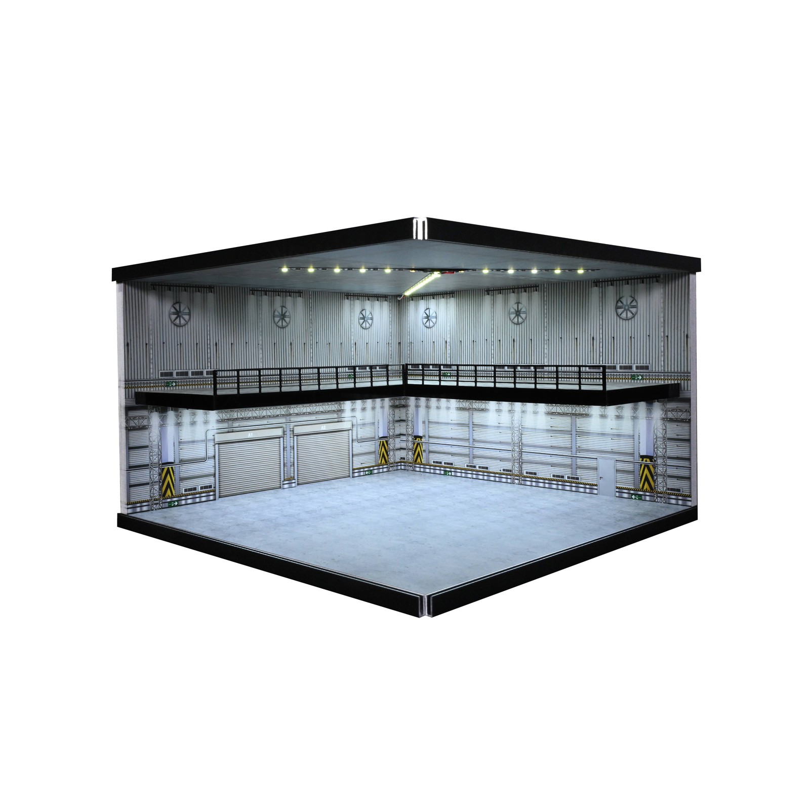 1/64 Scale Garage Diorama Model with LED Lights, Parking Lot Scene Display Model 1/64 Scale Garage Diorama Model with LED Lights, Parking Lot Scene Display Model