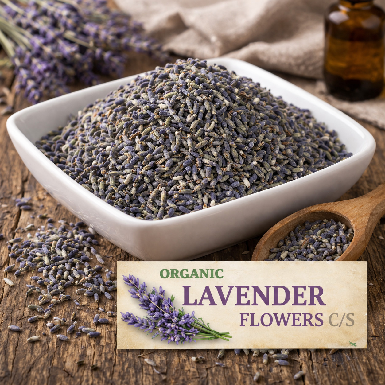 Lavender Flowers C/S – Dried Lavender Buds Premium Culinary & Tea Grade