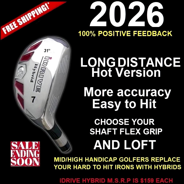 IDRIVE Hybrid DEMO-SELECT-2 3 4 5 6 7 8 9 PW SW LW Standard-Midsize-Jumbo-Grip IDRIVE Hybrid DEMO-SELECT-2 3 4 5 6 7 8 9 PW SW LW Standard-Midsize-Jumbo-Grip