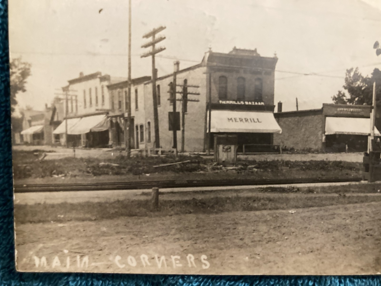 RPPC Grant Michigan Main Corners Merrill Bank Posted 1912 Traverse City/Message RPPC Grant Michigan Main Corners Merrill Bank Posted 1912 Traverse City/Message