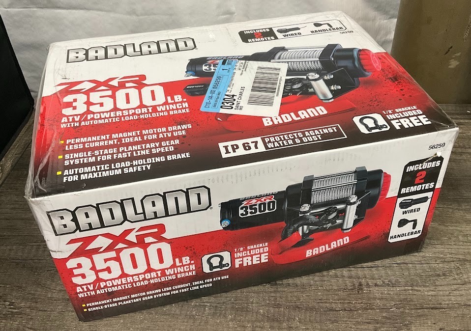 BADLAND ZXR 3500 lb. UTV/Powersport Winch with Automatic Load-Holding Brake